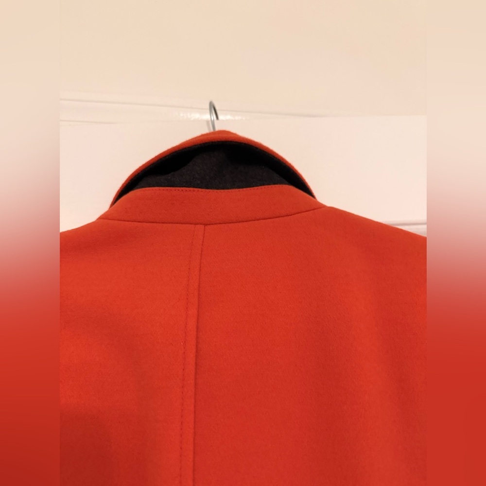 INC-Red Hot Sauce Button Down Overcoat Large - Picture 8 of 10
